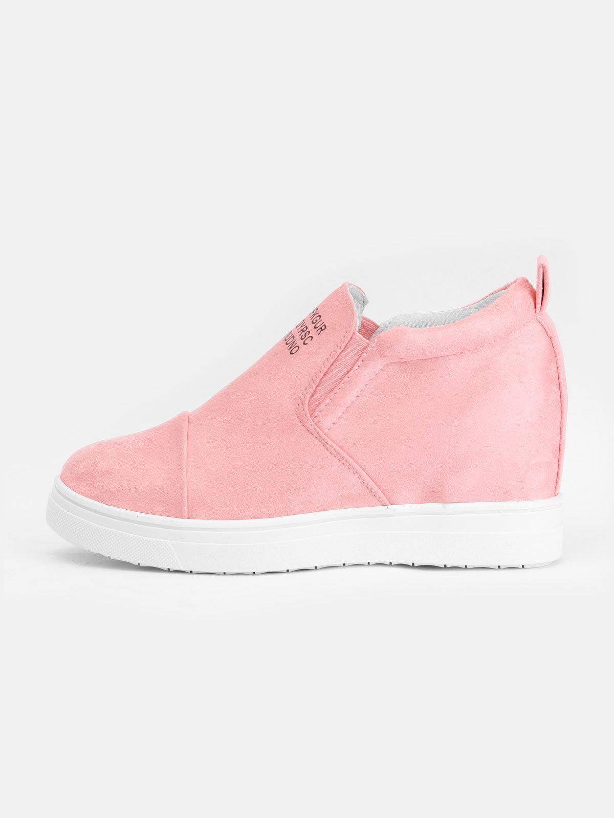 flowersverse Women Faux Suede Wedge heel Sneakers Slip on Breathable Shoes