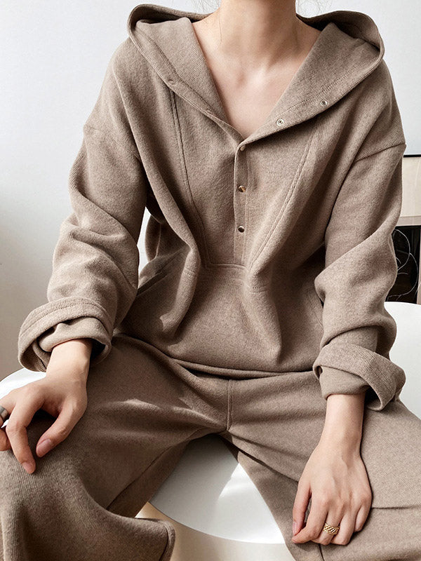 flowersverse Loose Hoodies And Wide-Leg Pants Suits