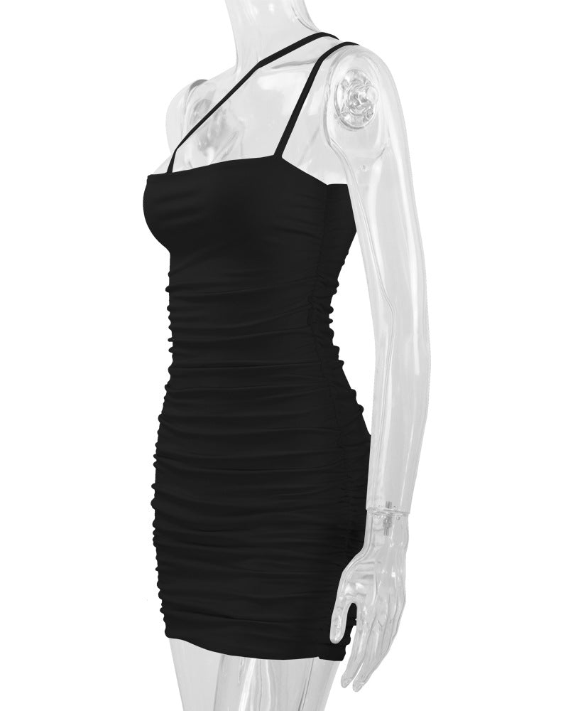 flowersverse Women's Nightclub Sexy Straps Bodycon Dress