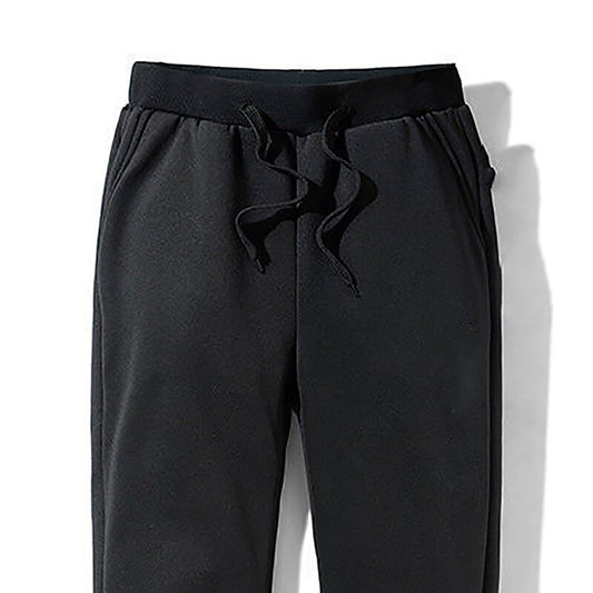 flowersverse Women‘s Plus Size Winter Loungewear Bottom Nighty Pure Color Fashion Comfort Plush Home Street Airport Fleece Warm Long Pant Pant Pocket Elastic Waist Spring Fall Dark Gray Black