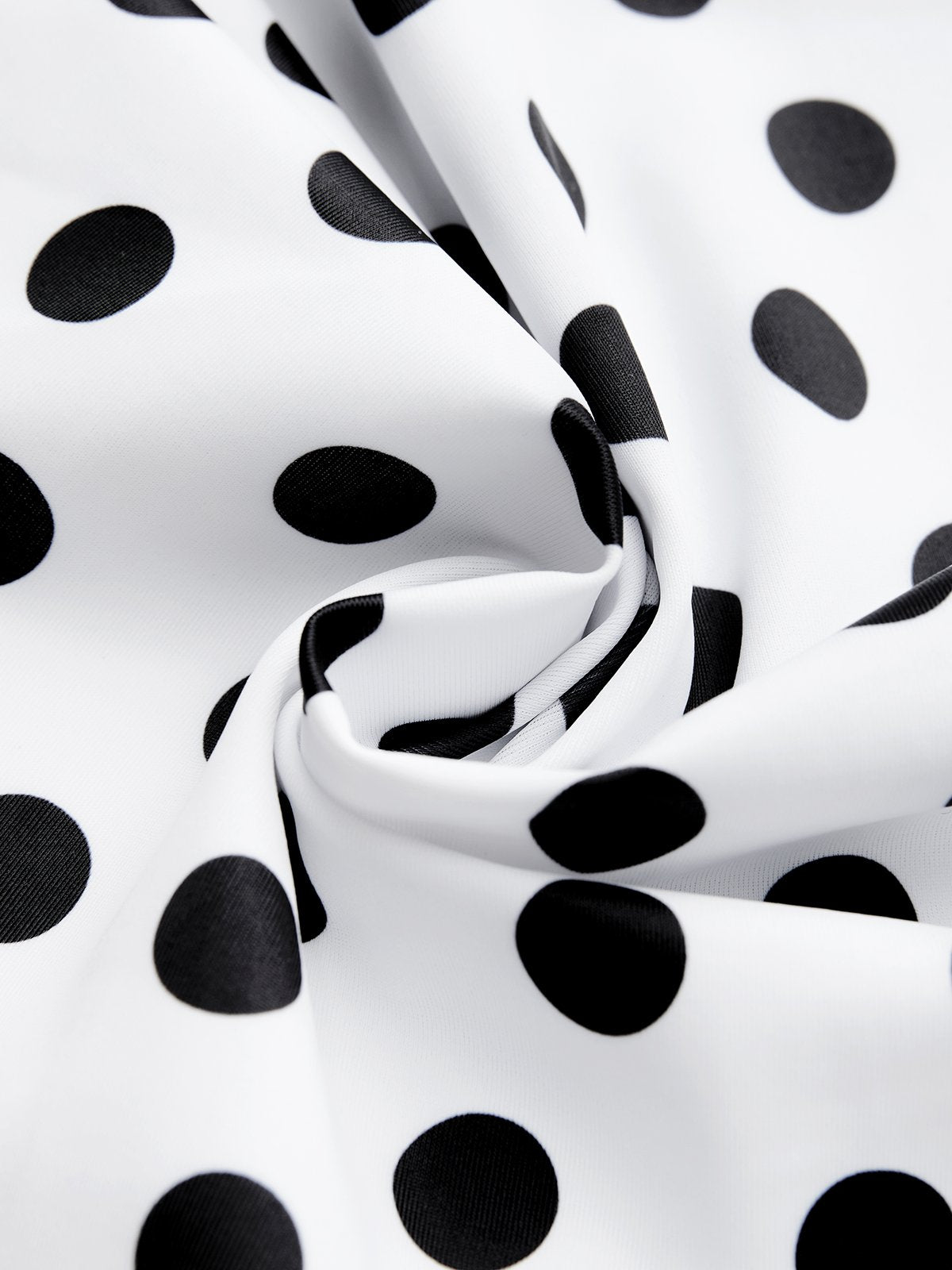 flowersverse Casual Polka Dots Printing Scoop Neck Tankinis Two-Piece Set