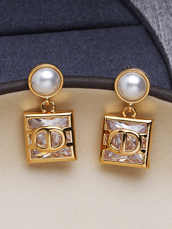 flowersverse Contrast Color Geometric Earrings Accessories