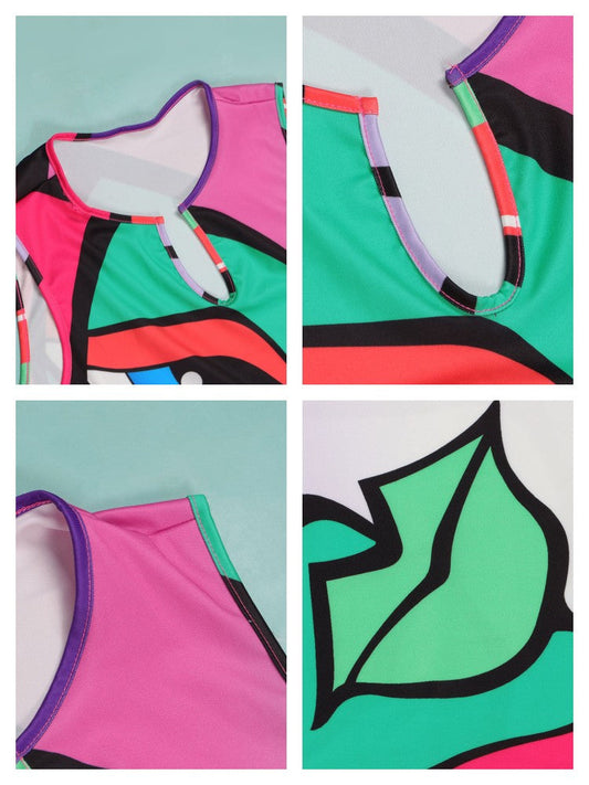 flowersverse Printed Plus Size Loose Maxi Dresses