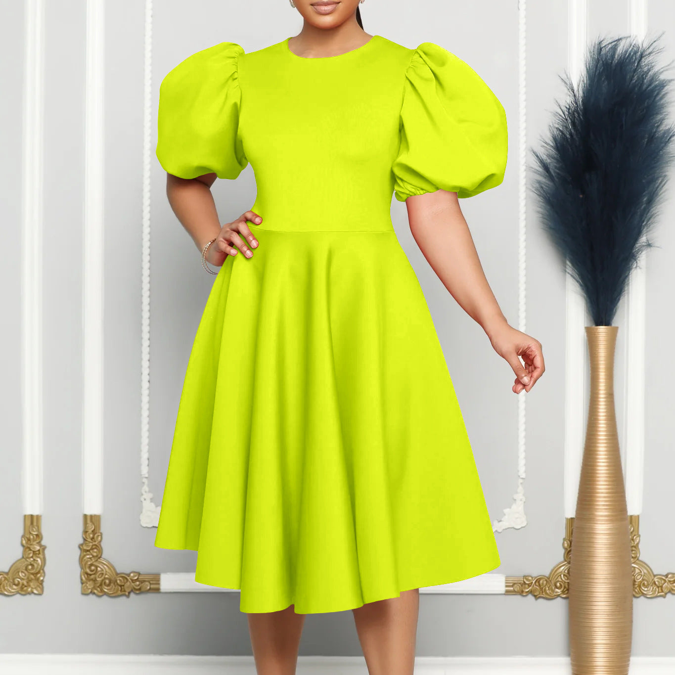 flowersverse Plus Size Women's Summer Short Sleeve Maxi Chic Elegant Formal Party Gown Dress