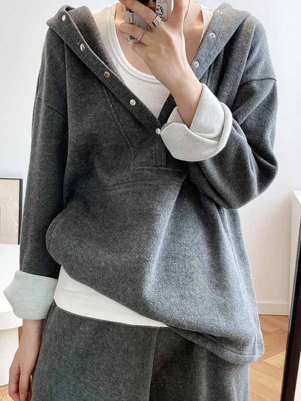 flowersverse Loose Hoodies And Wide-Leg Pants Suits