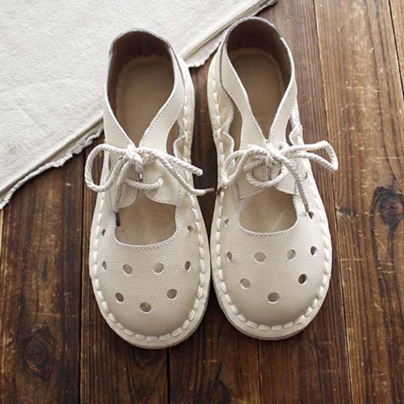 flowersverse Summer Daily Leather Flats