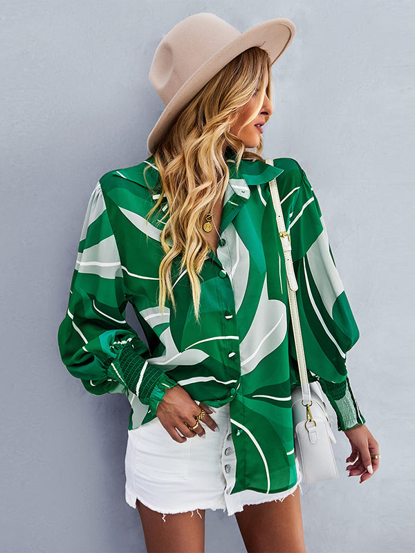 flowersverse Casual Loose Floral Blouses&Shirts Tops