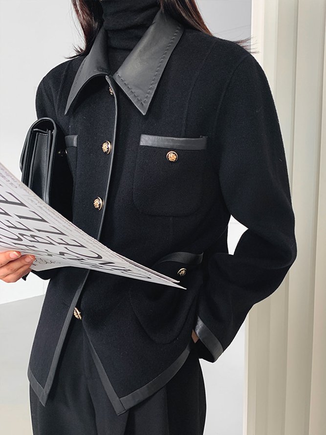 flowersverse Urban Loose Split-Joint Lapel Collar Jackets