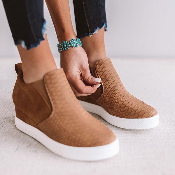 flowersverse Daily Comfy Wedge Heel Sneakers