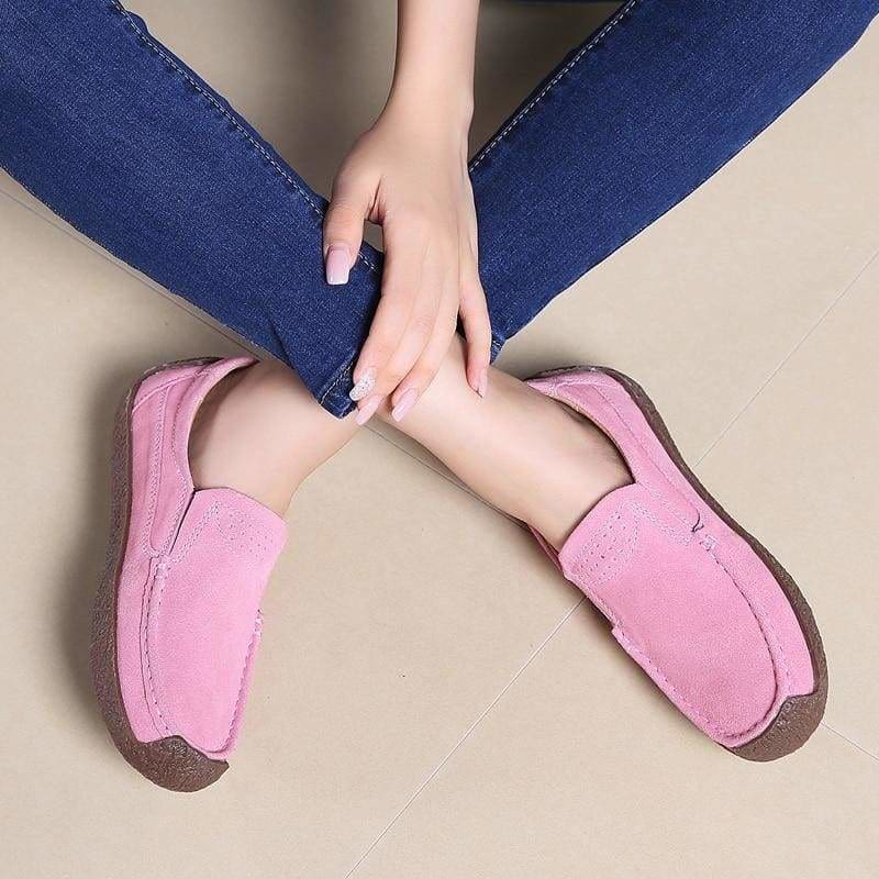 flowersverse Women Moccasins Women's Flats Genuine leather Loafer Shoes