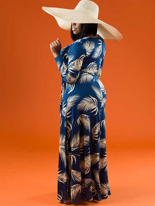 flowersverse V Neck Floral Print Boho Maxi Dress