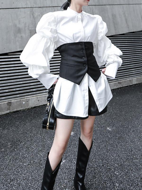flowersverse Adjustable Waist Half Suit Vest