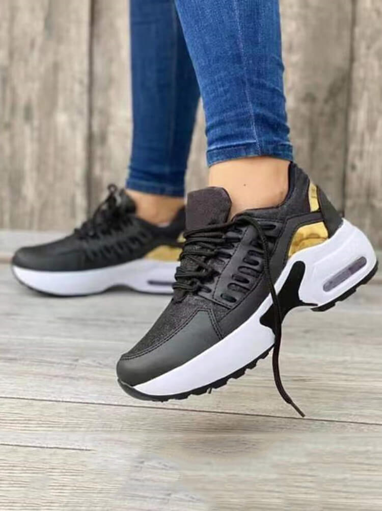 flowersverse Patchwork Mesh Breathable Soprt Sneakers