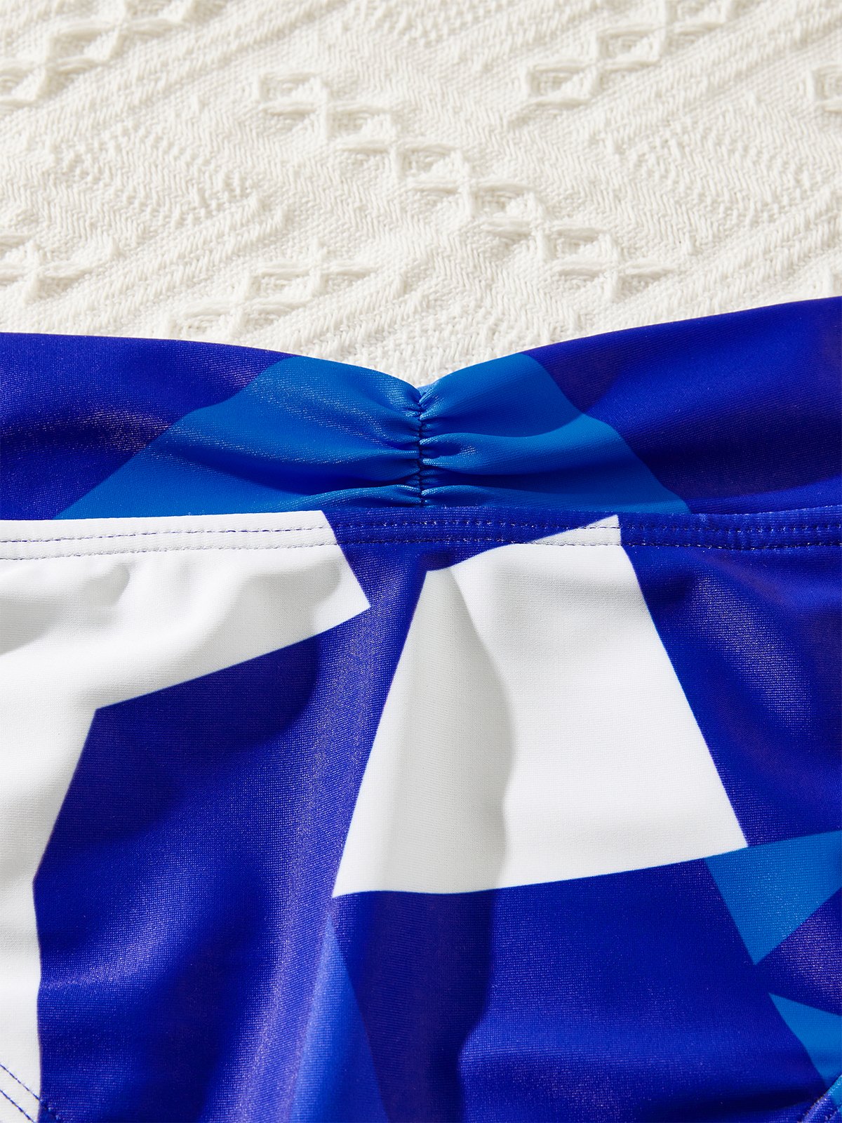 flowersverse Casual Colorblock Printing Scoop Neck Bikinis Two-Piece Set