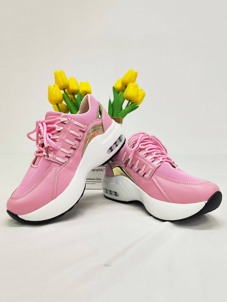 flowersverse Patchwork Mesh Breathable Soprt Sneakers