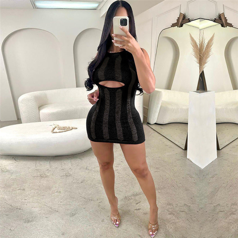 flowersverse Women Sexy Cutout Bodycon Dress