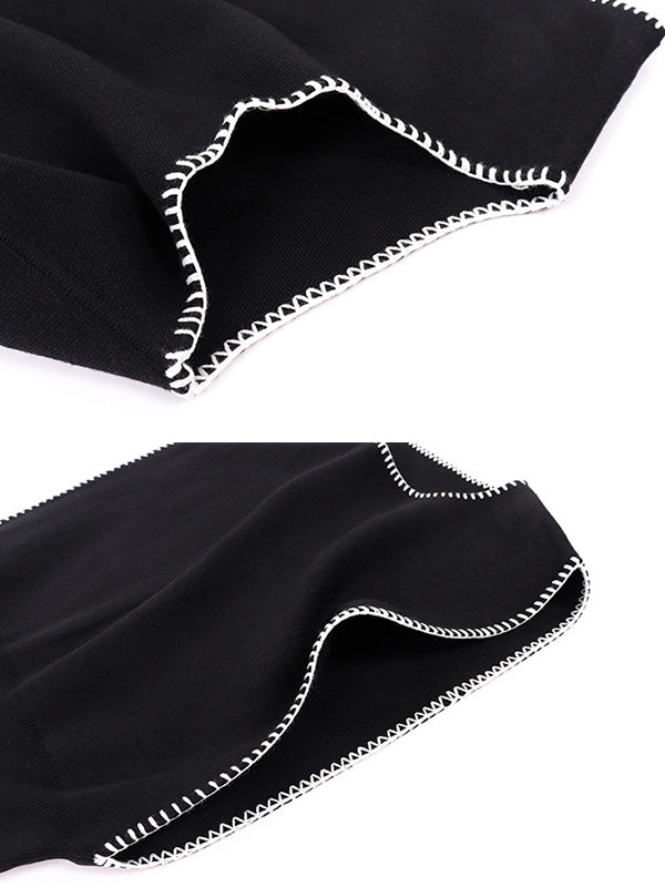 flowersverse Urban Black&Apricot Knitting Vest