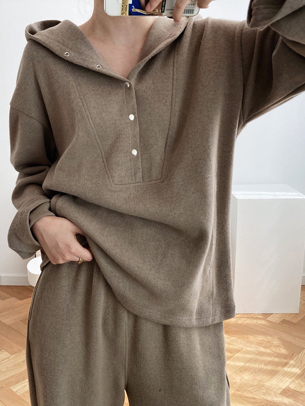 flowersverse Loose Hoodies And Wide-Leg Pants Suits