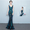 flowersverse Elegant Long Sequins Plus Size Beauty Formal Party Evening Dress