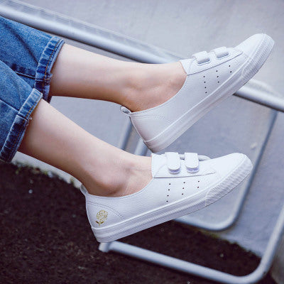 flowersverse Women's Leather Shoes Fashion Flats Spring Summer Women Causal Sneakers Floral Breathable White Shoes High Quality Shoes Women