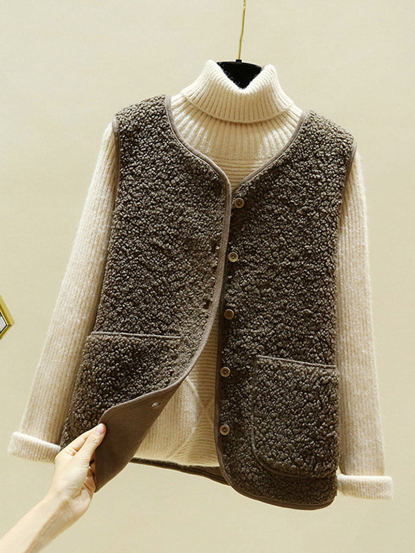 flowersverse Loose Warm Lambswool Vest