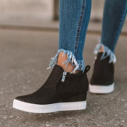 flowersverse Daily Comfy Wedge Heel Sneakers