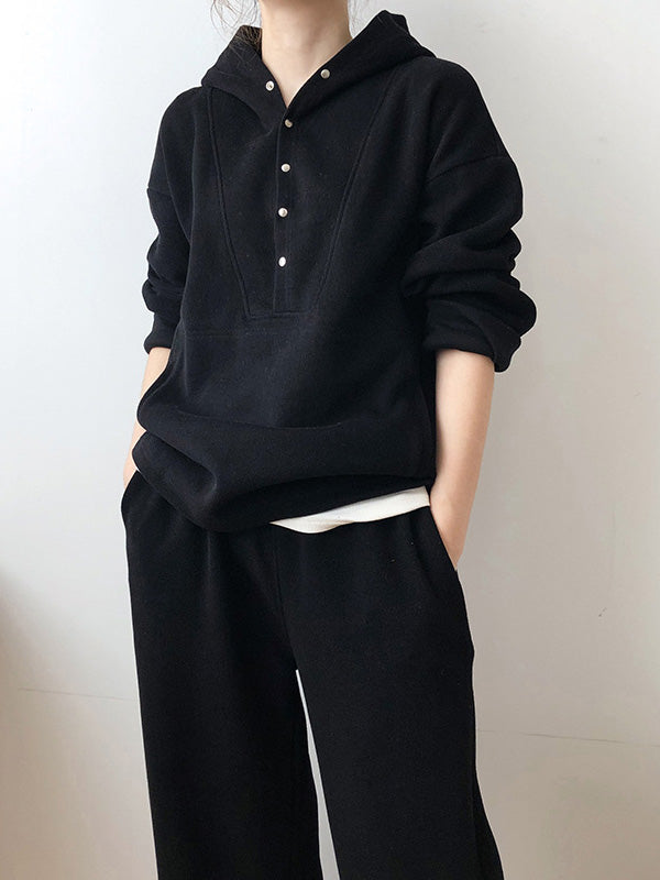 flowersverse Loose Hoodies And Wide-Leg Pants Suits