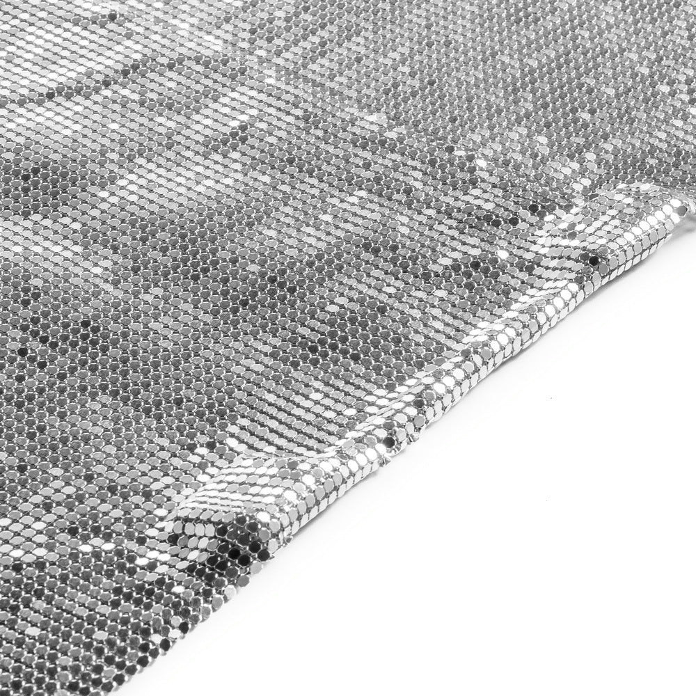 flowersverse Women's Dress Metallic Sequin Halter Neck Sexy Slit Sweet Dress Party Dress