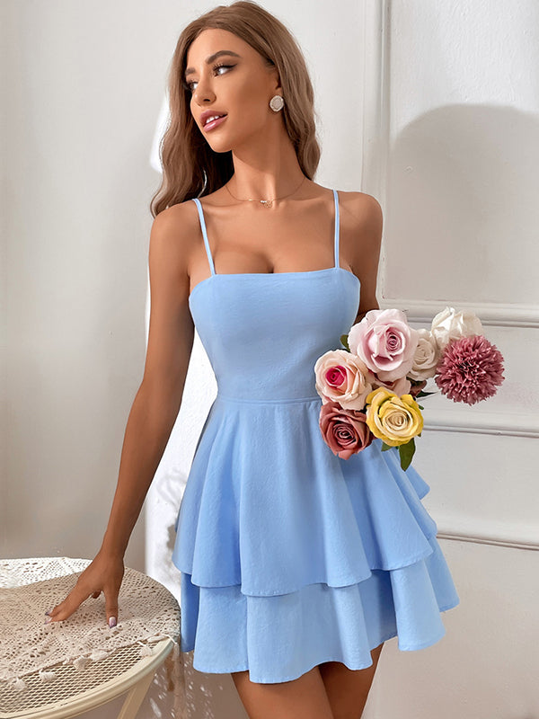 flowersverse Vacation A-Line Bowknot Mini Dress
