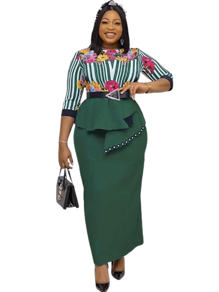 flowersverse Long Sleeve Floral Print Maxi Dresses