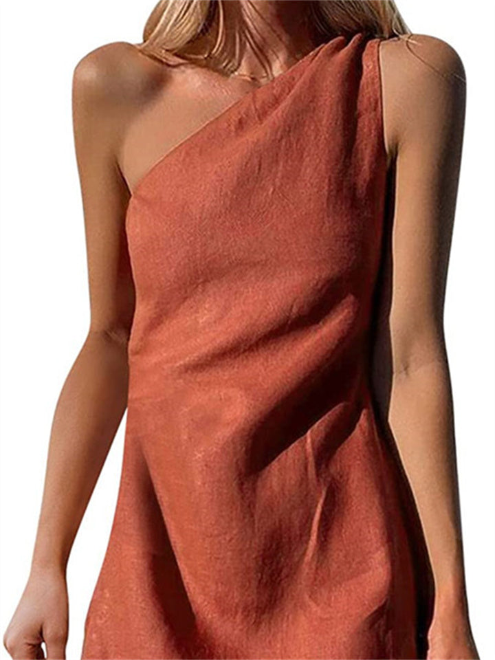 flowersverse Slim-Fit Commuter Diagonal Shoulder Dress