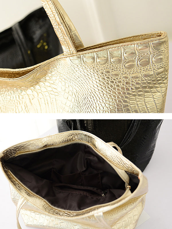 flowersverse Original Solid Color Shiny Tote Bag