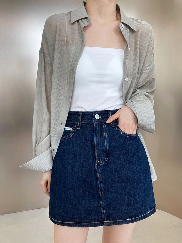 flowersverse Simple Casual Solid Color Spaghetti-Neck Vest Top