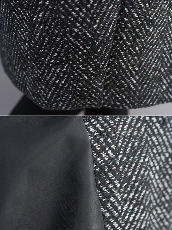 flowersverse Original Creation Long Sleeves Loose Keep Warm Hooded Outerwear