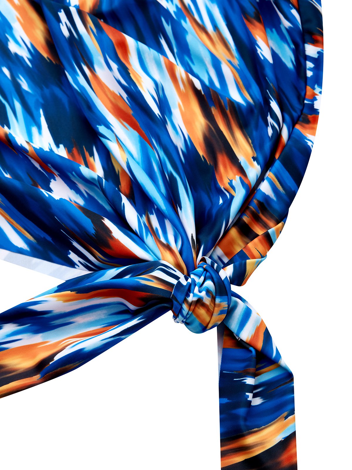flowersverse Casual Abstract Printing Spaghetti Tankinis Two-Piece Set