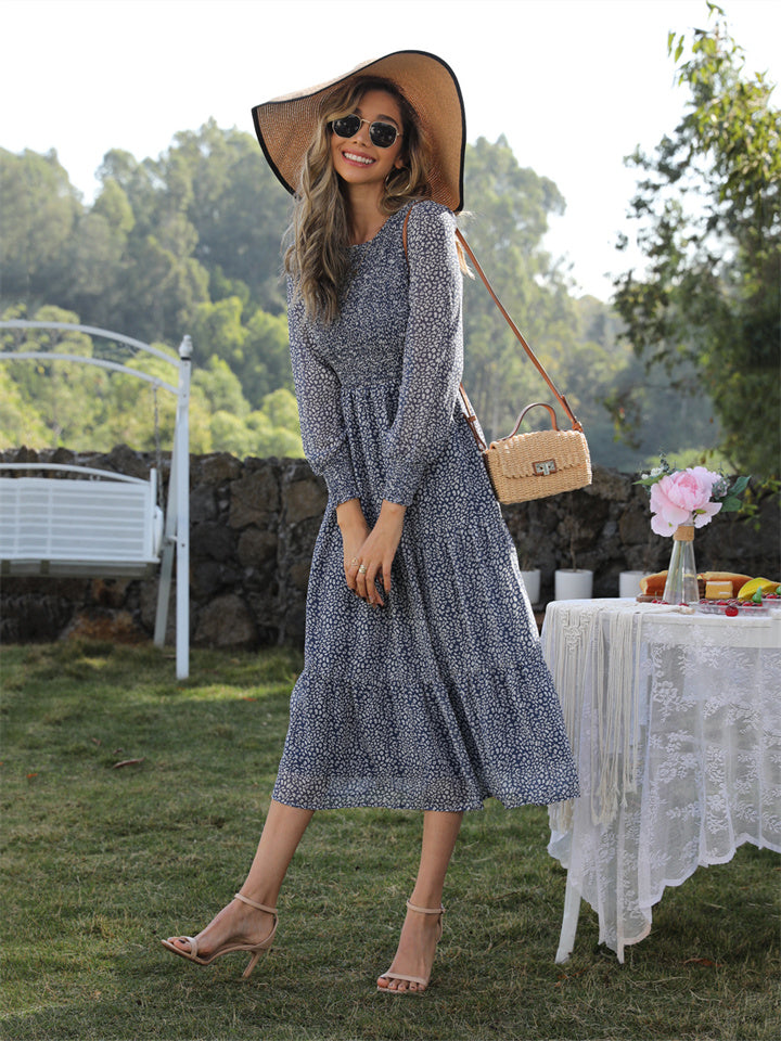 flowersverse Spring Pop A-Line High Waist Holiday Dress