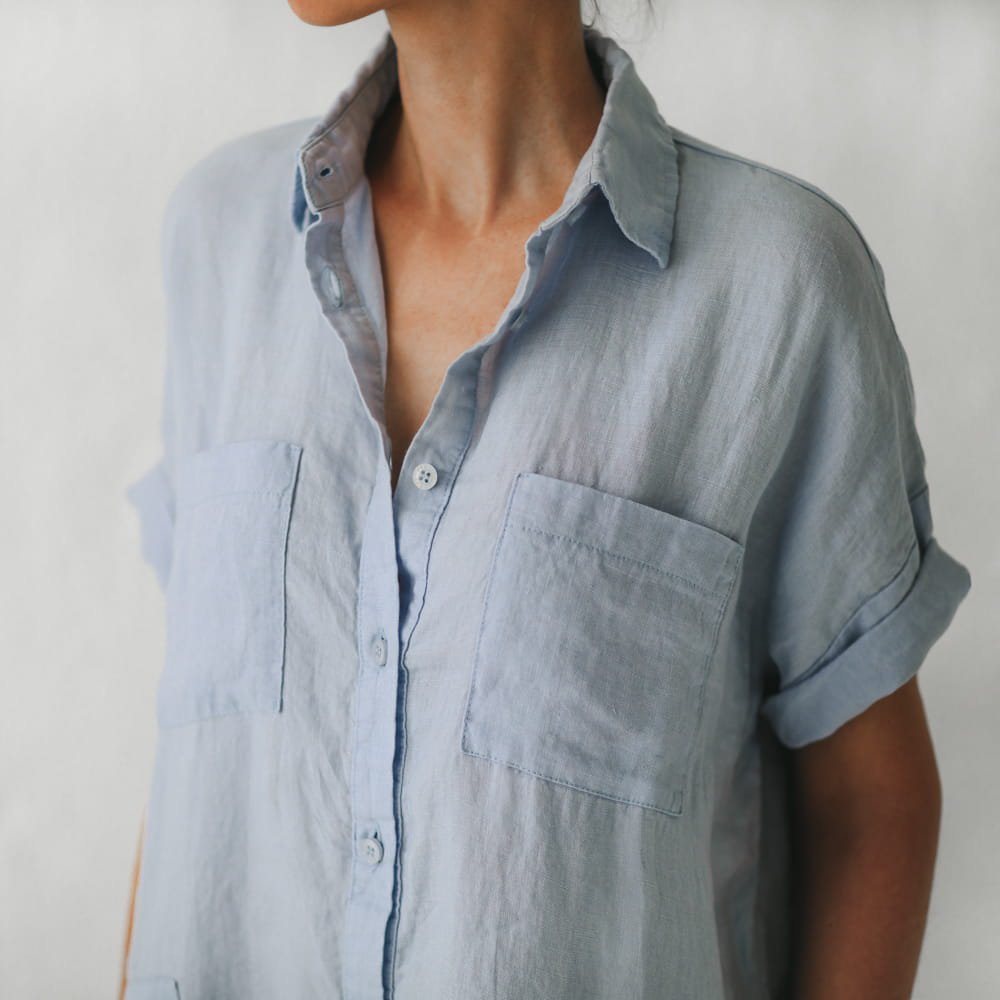 flowersverse zolucky Plus Size Women Solid V Neck Cotton Short Sleeveless Loose Casual Shirt Weaving Dress