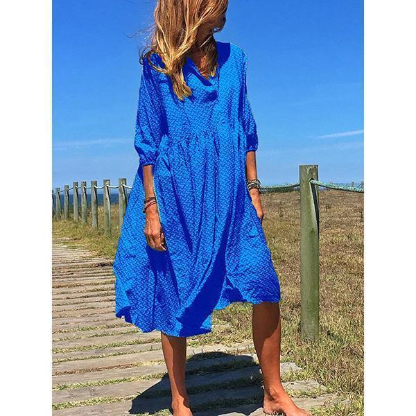 flowersverse Plus Size V Neck Elegant Casual Mini Dresses