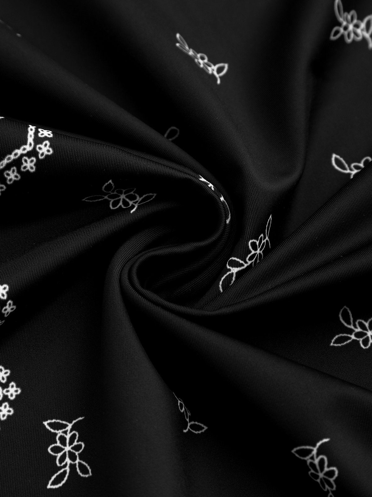 flowersverse Vacation Ethnic Printing V Neck Tankinis Two-Piece Set