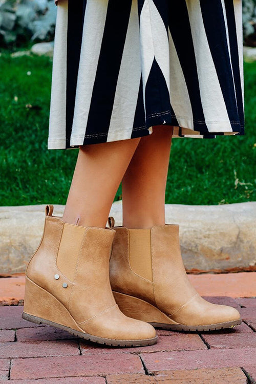 flowersverse Vintage Wedge Non Shell Boots