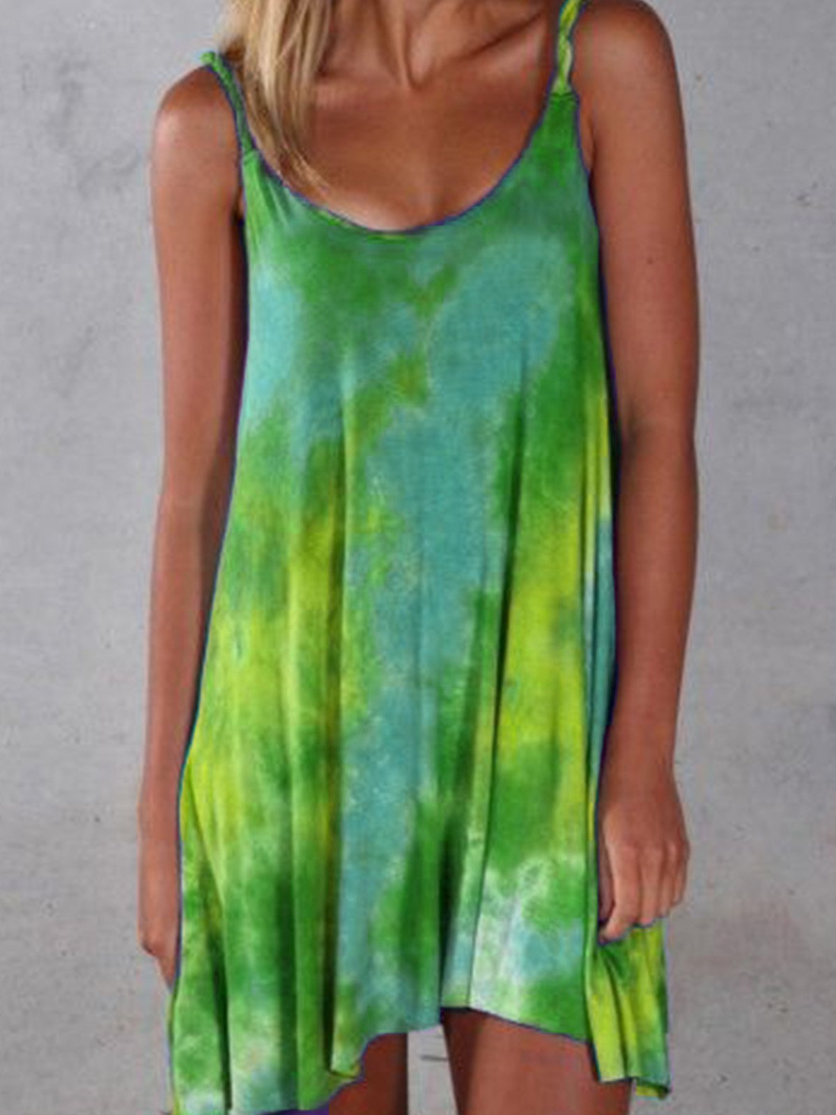 flowersverse Women Camisole Stretchy Strap Slip Mini Dress