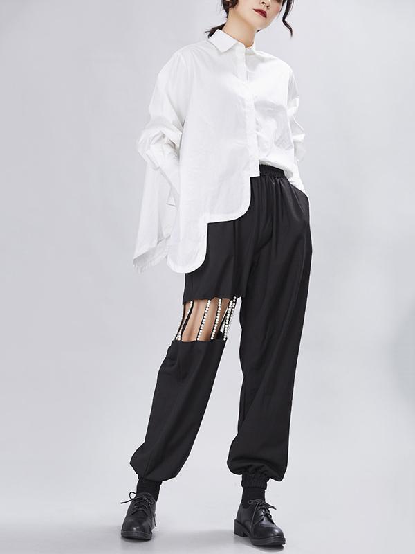 flowersverse Original Cropped Solid Designed Shirt