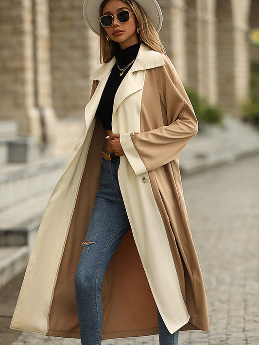 flowersverse Casual Loose Patchwork Coat