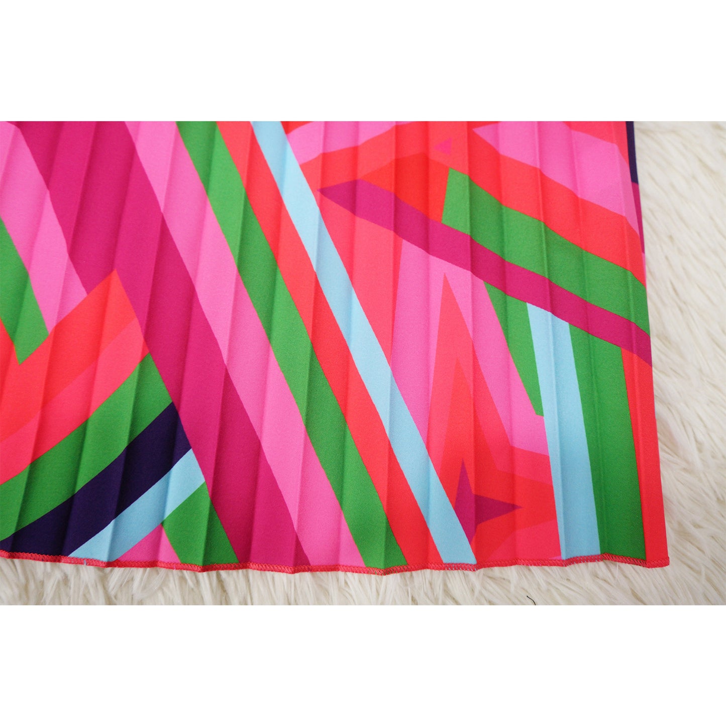 flowersverse Women's Beach Dress Off Shoulder Sleeveless Printed Pleated Dress