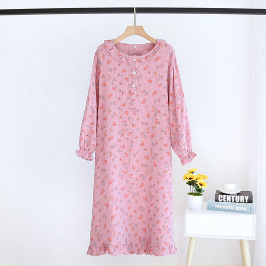 flowersverse Women's Cotton Small Floral Nightdress