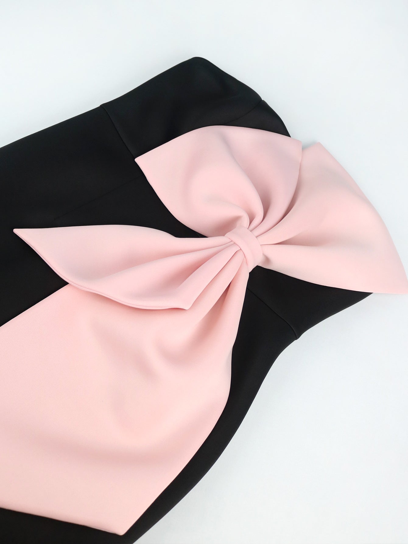 flowersverse Sexy Strapless Contrast Bow Bodycon Formal Party Dress Dress Elegant Dress