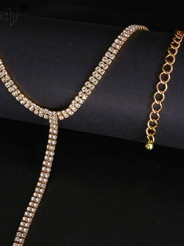 flowersverse Statement Normcore Rhinestone Necklaces Accessories