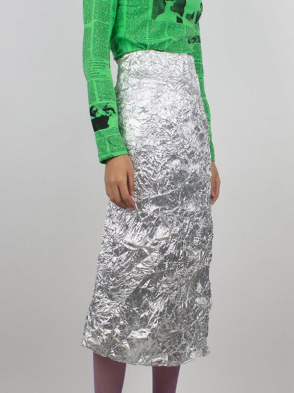 flowersverse Solid Color A-line Skirts Bottoms