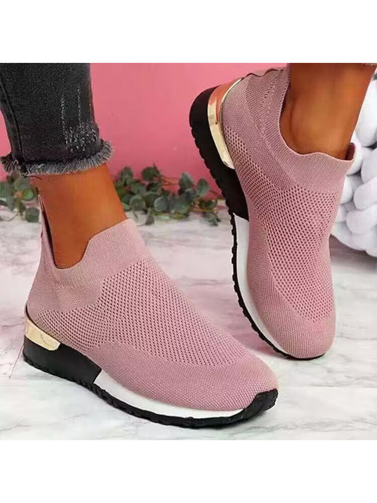 flowersverse Slip-On Flat Knitted Flats