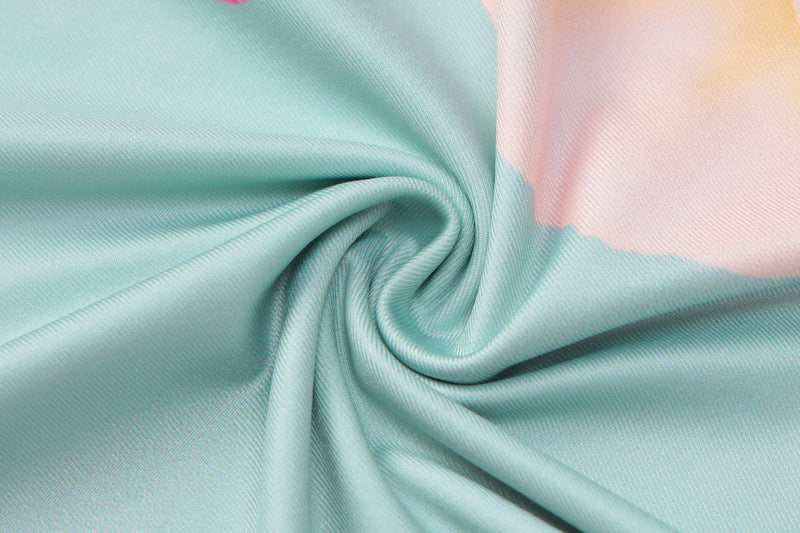 flowersverse Women's Summer Lace-Up Halter Neck Sexy Low Back Print Bodycon Dress Women